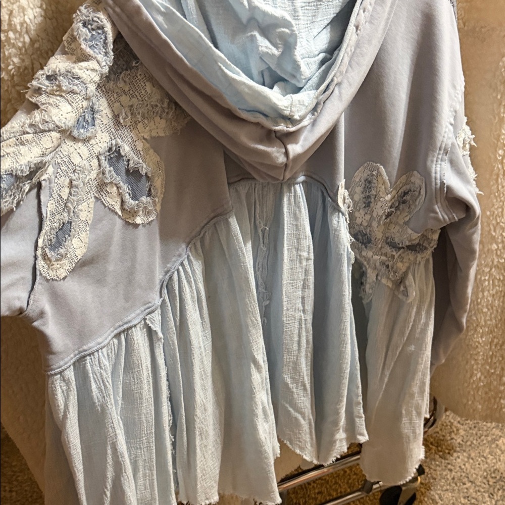 Oli & Hali light blue Women's Top with Embroidered Details - Picture 5 of 5